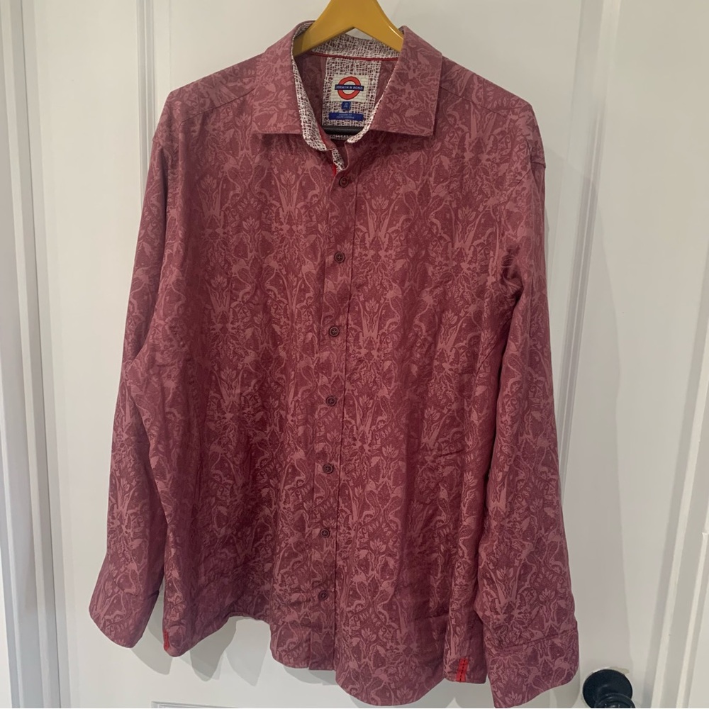 Jermyn & Bond Red Floral Button-Up Shirt